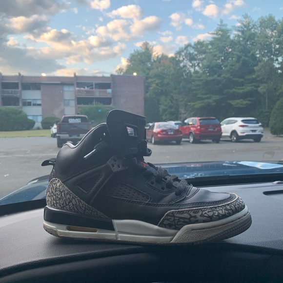 Nike Air Jordan Spizike BG Black Varsity Red Cement Grey 317321-034 Sz 6.5Y - Picture 14 of 16